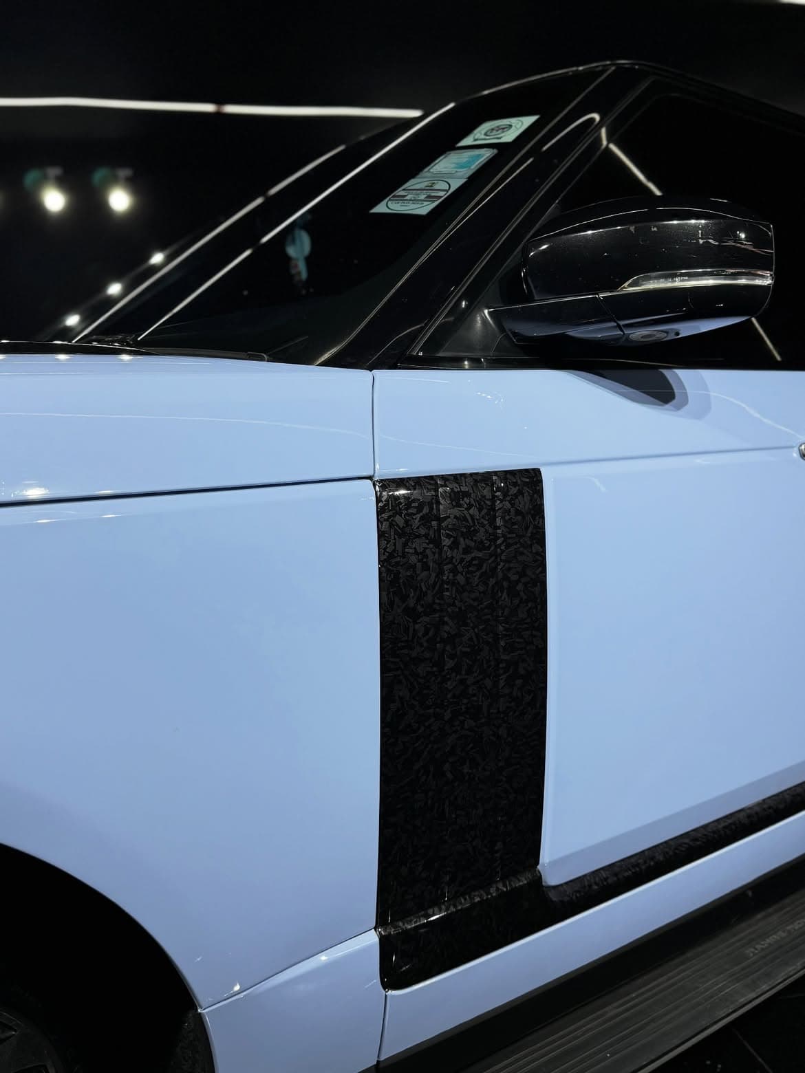Range Rover Mist Blue wrap — side profile